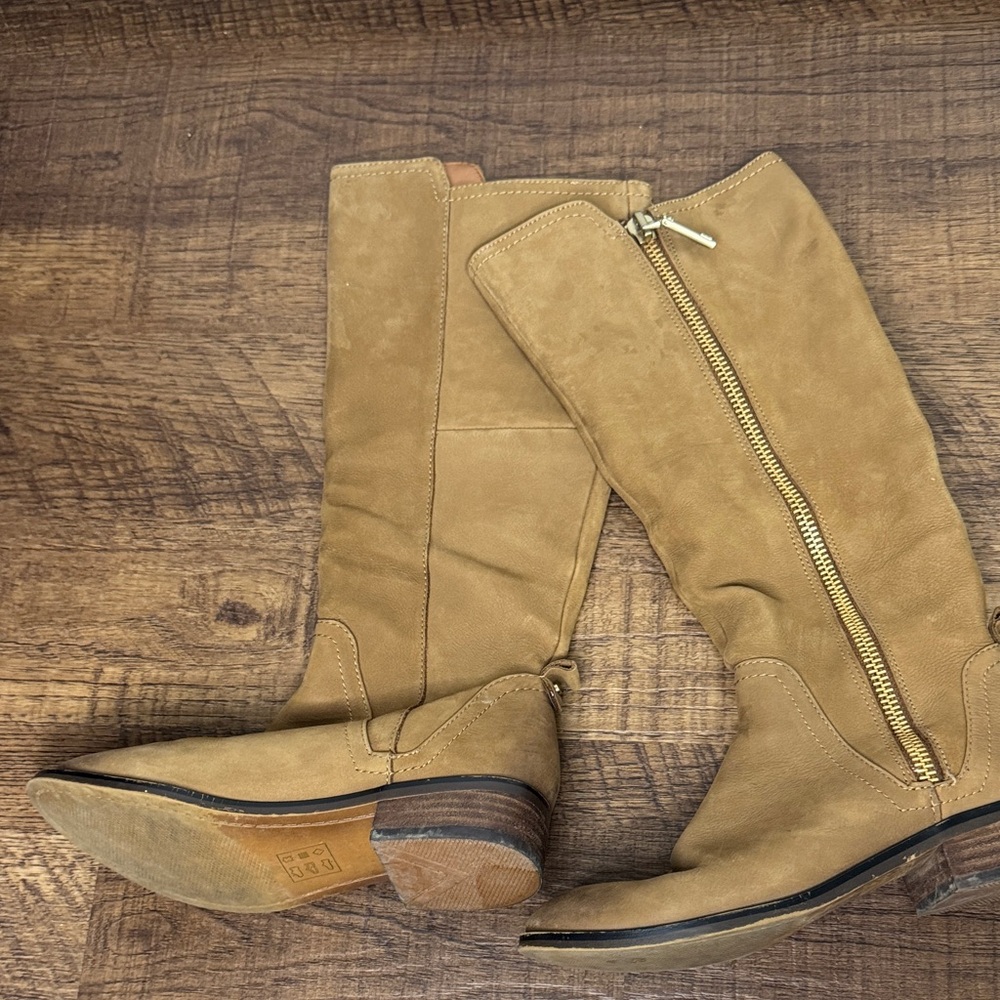 Aldo Tan Suede Knee-High Zip Boots